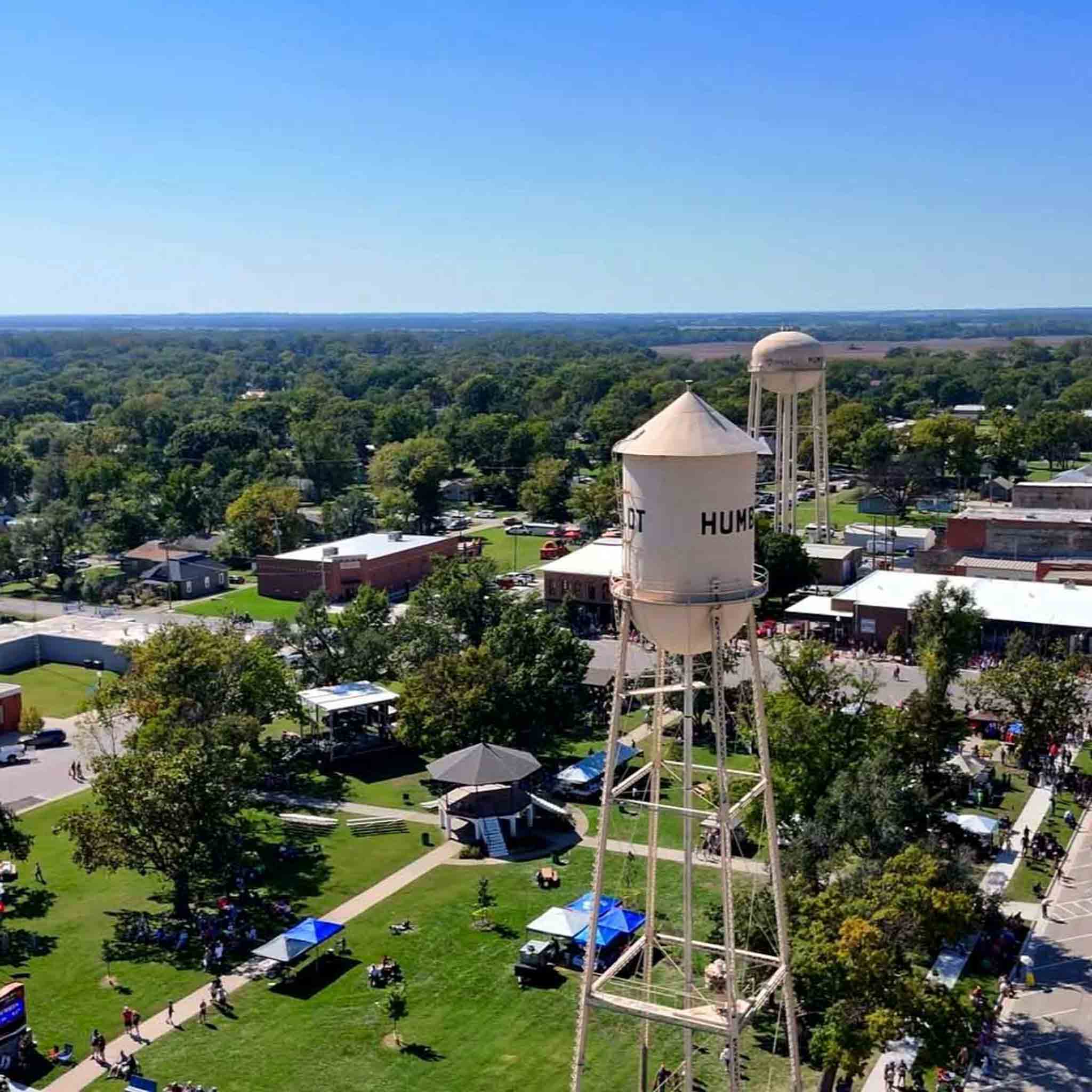 Aerial view of Humboldt, Kansas